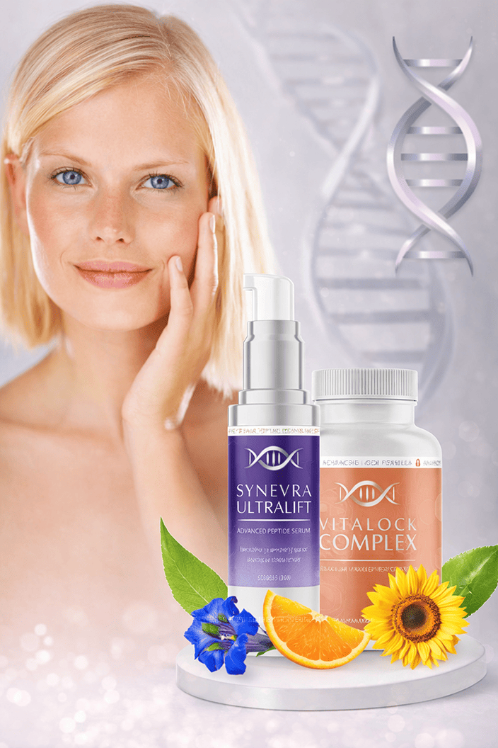 Synevra UltraLift serum and VitaLock Complex beauty supplement